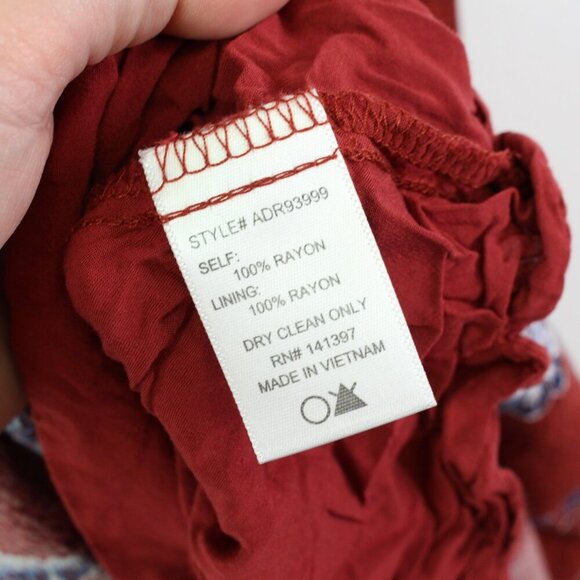 Astr The Label Tie Front Floral Midi Dress Burgundy Size M - Picture 6 of 8